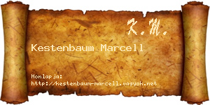 Kestenbaum Marcell névjegykártya